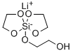 LITHIUM (1,2-ETHANEDIOLATO-O)BIS[1,2-ETHANEDIOLATO(2-)-O,O']SILICATE Struktur