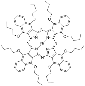 NI(II)5,9,14,18,23,27,32,36-OCTABUTOXY- 2,3-NAPHTHALOCYANINE Struktur