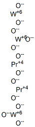 dipraseodymium tritungsten dodecaoxide  Struktur