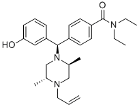 4-[(AR*)-ALPHA-((2S*,5R*)-4-ALLYL-2,5-DIMETHYL-1-PIPERAZINYL)-3-HYDROXYBENZYL]-N,N-DIETHYLBENZAMIDE Struktur