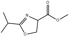 4-Oxazolecarboxylicacid,4,5-dihydro-2-(1-methylethyl)-,methylester(9CI) Struktur