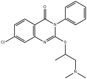 7-Chloro-2-[[2-(dimethylamino)-1-methylethyl]thio]-3-phenylquinazolin-4(3H)-one Struktur