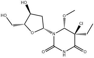 5-chloro-5-ethyl-6-methoxy-5,6-dihydro-2'-deoxyuridine Struktur