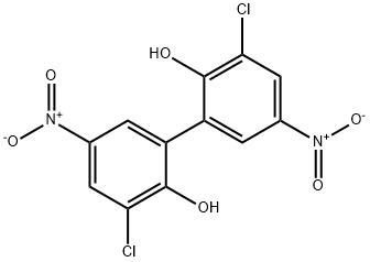 3,3'-Dichloro-5,5'-dinitro-1,1'-biphenyl-2,2'-diol Struktur