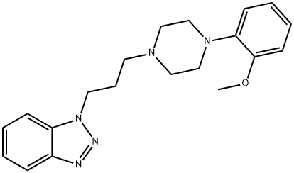 4-(3-(benzotriazol-1-yl)propyl)-1-(2-methoxyphenyl)piperazine Struktur