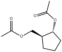 Cyclopentanemethanol, 2-(acetyloxy)-, acetate, (1S-trans)- (9CI) Struktur