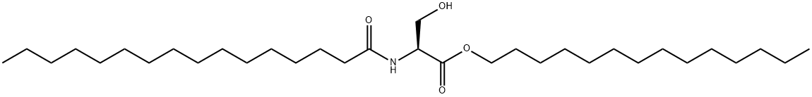 L-Serine, N-(1-oxohexadecyl)-, tetradecyl ester Struktur