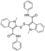 2,2-dithiobis(1-methyl-N-phenyl-1H-indole-3-carboxamide) Struktur