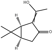 Bicyclo[3.1.0]hexan-3-one, 2-(1-hydroxyethylidene)-6,6-dimethyl-, (1S,5R)- Struktur