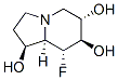 1,6,7-Indolizinetriol, 8-fluorooctahydro-, 1S-(1.alpha.,6.beta.,7.alpha.,8.beta.,8a.beta.)- Struktur