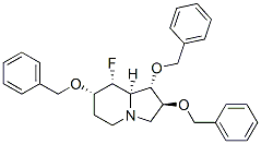 Indolizine, 8-fluorooctahydro-1,2,7-tris(phenylmethoxy)-, 1S-(1.alpha.,2.beta.,7.alpha.,8.alpha.,8a.alpha.)- Struktur