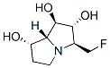 1H-Pyrrolizine-1,2,7-triol, 3-(fluoromethyl)hexahydro-, 1R-(1.alpha.,2.beta.,3.alpha.,7.beta.,7a.alpha.)- Struktur