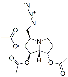 1H-Pyrrolizine-1,2,7-triol, 3-(azidomethyl)hexahydro-, triacetate (ester), 1R-(1.alpha.,2.beta.,3.alpha.,7.beta.,7a.alpha.)- Struktur