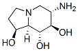 1,7,8-Indolizinetriol, 6-aminooctahydro-, 1S-(1.alpha.,6.beta.,7.alpha.,8.beta.,8a.beta.)- Struktur