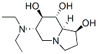 1,7,8-Indolizinetriol, 6-(diethylamino)octahydro-, 1S-(1.alpha.,6.beta.,7.alpha.,8.beta.,8a.beta.)- Struktur