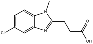 3-(5-Chloro-1-methyl-1H-benzoimidazol-2-yl)-propionic acid Struktur