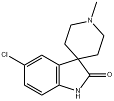 1,2-Dihydro-2-oxo-1'-methylspiro[5-chloro-3H-indole-3,4'-piperidine] Struktur