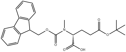 (R)-2-((((9H-Fluoren-9-yl)methoxy)carbonyl)(methyl)amino)-5-(tert-butoxy)-5-oxopentanoic acid Struktur