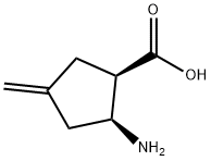 Cyclopentanecarboxylic acid, 2-amino-4-methylene-, cis- (9CI) Struktur