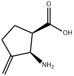 Cyclopentanecarboxylic acid, 2-amino-3-methylene-, cis- (9CI) Struktur