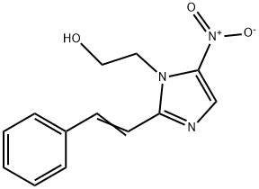 2-[5-nitro-2-(2-phenylethenyl)imidazol-1-yl]ethanol Struktur