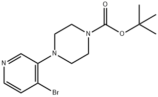 tert-Butyl 4-(4-bromopyridin-3-yl)piperazine-1-carboxylate Struktur