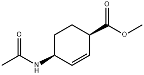 2-Cyclohexene-1-carboxylicacid,4-(acetylamino)-,methylester,cis-(9CI) Struktur