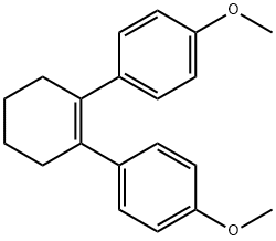 1,2-Bis(p-methoxyphenyl)cyclohexene Struktur