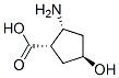 Cyclopentanecarboxylic acid, 2-amino-4-hydroxy-, (1alpha,2alpha,4beta)- (9CI) Struktur