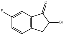 2-BROMO-2,3-DIHYDRO-6-FLUORO-1H-INDEN-1-ONE Struktur