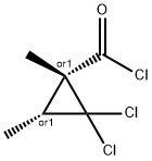 Cyclopropanecarbonyl chloride, 2,2-dichloro-1,3-dimethyl-, cis- (9CI) Struktur