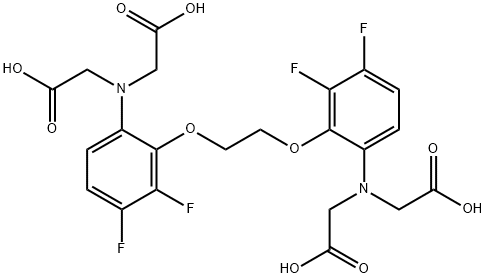 1,2-bis(2-amino-5,6-difluorophenoxy)ethane-N,N,N',N'-tetraacetic acid Struktur