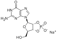 GUANOSINE 2':3'-CYCLIC MONOPHOSPHATE SODIUM SALT Struktur