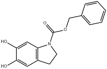 1H-INDOLE-1-CARBOXYLIC ACID,2,3-DIHYDRO-5,6-DIHYDROXY-,PHENYLMETHYL ESTER Struktur