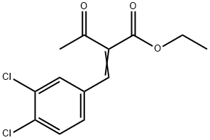 2-(3,4-Dichlorobenzylidene)-3-oxobutyric acid ethyl ester Struktur