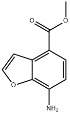 4-Benzofurancarboxylicacid,7-amino-,methylester(9CI) Struktur