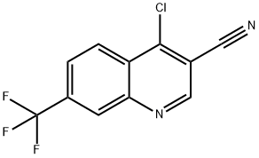 4-Chloro-7-trifluoromethyl-quinoline-3-carbonitrile Struktur