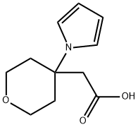 [4-(1H-Pyrrol-1-yl)tetrahydro-2H-pyran-4-yl]acetic acid Struktur