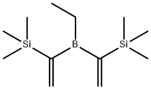 (1-(Ethyl[1-(trimethylsilyl)vinyl]boryl)vinyl)(trimethyl)silane Struktur