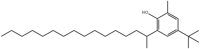 2-methyl-4-(1,1-dimethylethyl)-6-(1-methyl-pentadecyl)-phenol Struktur