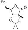 5-Bromo-5-deoxy-2-C-methyl-2,3-O-(1-methylethylidene)-D-ribonic-gamma-lactone Struktur