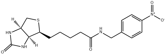 1H-Thieno[3,4-d]iMidazole-4-pentanaMide, hexahydro-N-[(4-nitrophenyl)Methyl]-2-oxo-, (3aS,4S,6aR)- Struktur