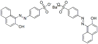 barium bis[4-[(2-hydroxy-1-naphthyl)azo]benzenesulphonate] Struktur