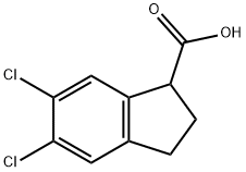 5,6-DICHLORO-2,3-DIHYDRO-1H-INDENE-1-CARBOXYLIC ACID Struktur