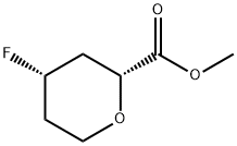 2H-Pyran-2-carboxylicacid,4-fluorotetrahydro-,methylester,cis-(9CI) Struktur