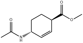 2-Cyclohexene-1-carboxylicacid,4-(acetylamino)-,methylester,trans-(9CI) Struktur