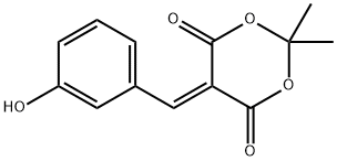 5-(3-Hydroxybenzylidene)-2,2-dimethyl-1,3-dioxane-4,6-dione Struktur