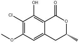 7-Chloro-3,4-dihydro-8-hydroxy-6-methoxy-3-methyl-1H-2-benzopyran-1-one Struktur