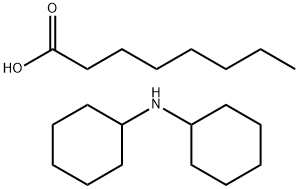 octanoic acid, compound with dicyclohexylamine (1:1)  Struktur