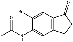 N-(6-BROMO-2,3-DIHYDRO-1-OXO-1H-INDEN-5-YL)ACETAMIDE Struktur